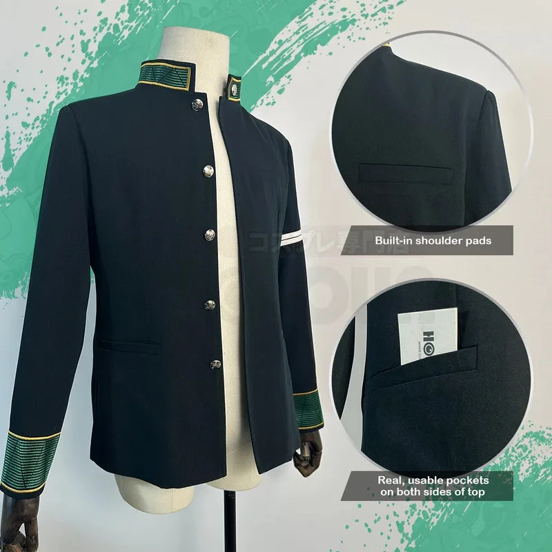 HOLOUN cortavientos Anime Kaji Ren Cosplay disfraz chaqueta Sophomore uniforme escolar Cos convención