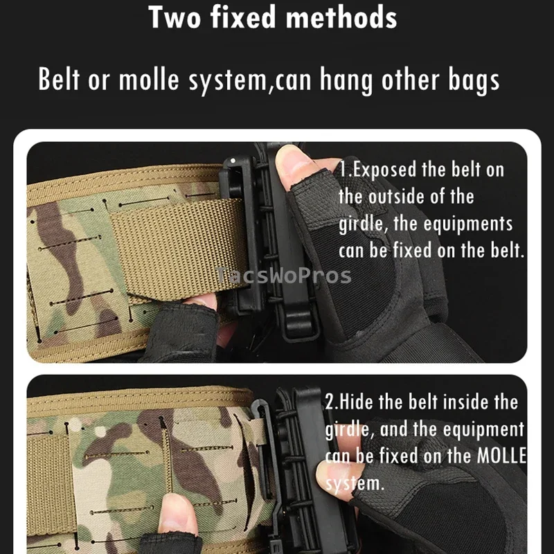 Tactical Battle Belt Hunting Shooting Adjustable Molle Combat Girdle Outdoor Piantball Hiking Sports Heavy Duty Waistband