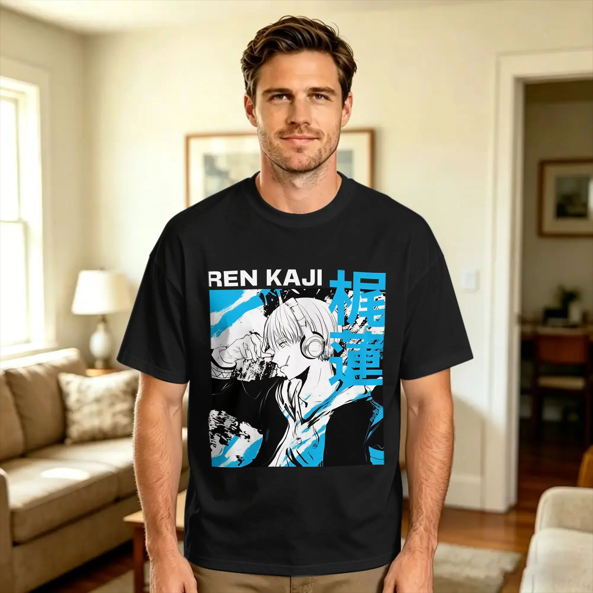 Oversized T-Shirt Anime Winds Breakers Ren Kaji Cotton T Shirts  Fashion Tshirt for Men's Summer Aesthetic Short Sleeve Tops