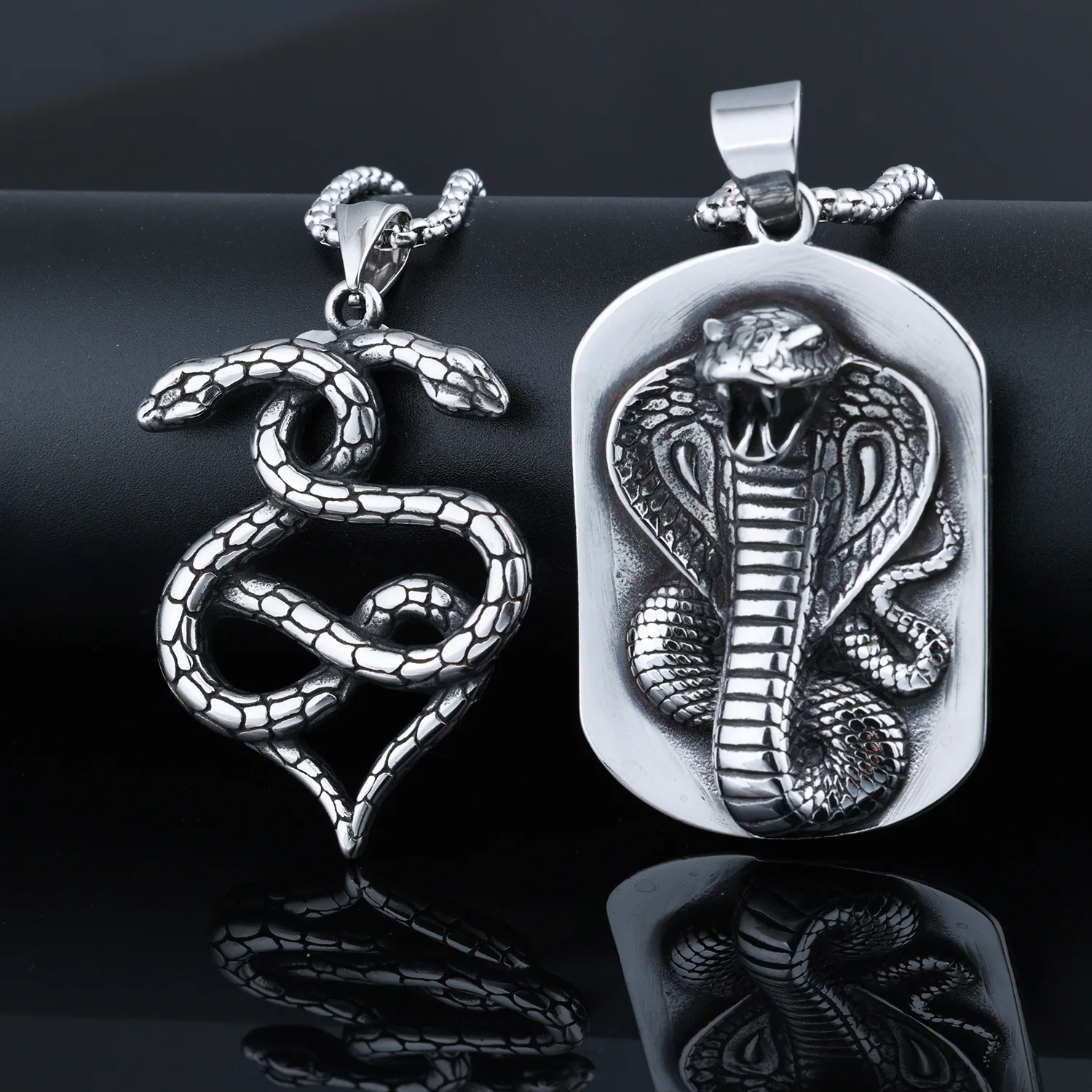 

Змея ретро ювелирные изделия мужской кулон из нержавеющей стали персонализированная цепочка для свитера ожерелье из титановой стали подвески
