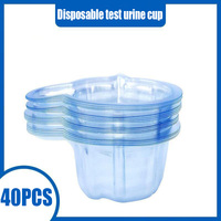 Test Urine Cup 40pcs Plastic Disposable Transparent Cup Pregnancy LH HCG Ovulation Tests Strips Urine Test Sample Container