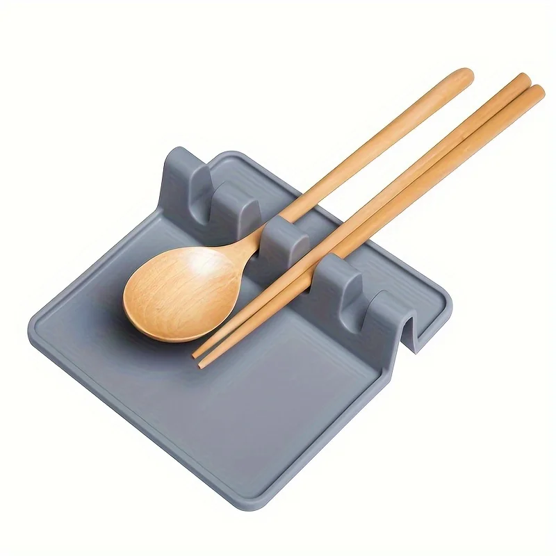1pc Silicone Utensil Rest With Drip Pad, Suitable For Multiple Utensils, Heat Resistant, Spoon Rest And Spoon Rest,