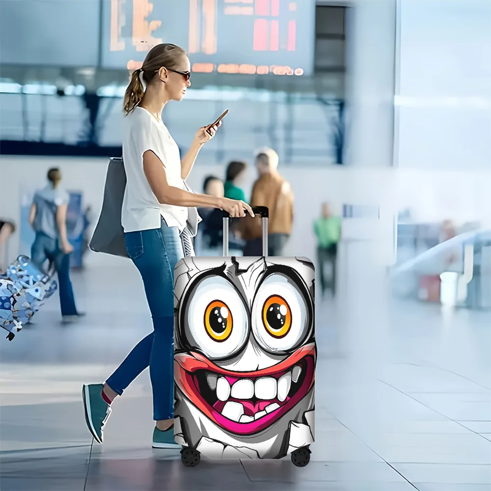 1PC Cartoon Face Print Luggage Cover for 18-32 inch luggage;