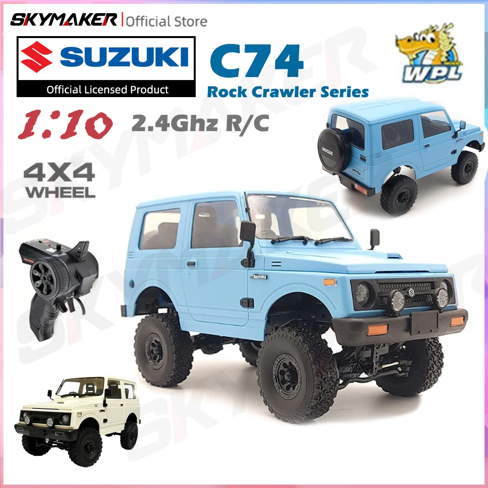 1/10 WPL C74 C-74 Jimny Warrior JA11 4WD 2.4G RC Crawler Car Symulacja zdalnie sterowanego samochodu drogowego dla chłopca Zabawka