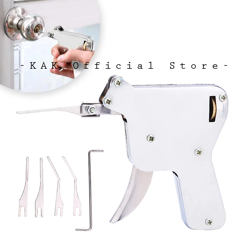 KAK Lock Pick Bumps Stainless Steel Door Opener Key Gun-Repair Tool Kit Gun Parts Strong Steel Lock Picking Tool Set Extractor