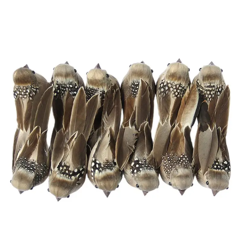 Clip On Birds 12pcs Sparrow Feather Bird Decorations Feathered Bird Decoration For Home Decoration Home Garden Lawn Decoration