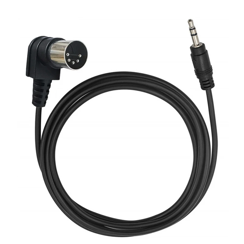 90 Degree MIDI 5P 5 Pin DIN Plug Male To 3.5mm (1/8in) TRS Stereo Male Jack Cable Cord Converter 0.5m/1.5m/3m