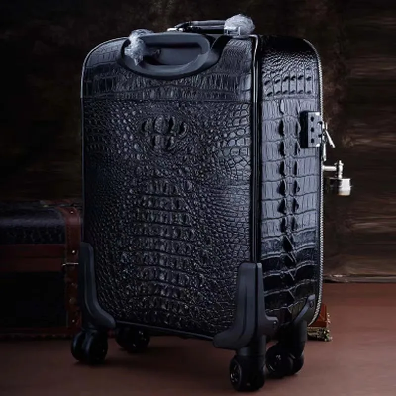 ourui new box Pull rod box four-wheel men luggage Travel  Universal wheel crocodile luggage