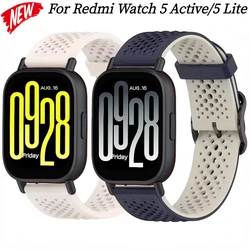 20mm22mm Sport Silicone Strap For Redmi Watch 5 Active/Lite Smartwatch Breathable Replacement Band for Redmi Watch 5 Lite Correa