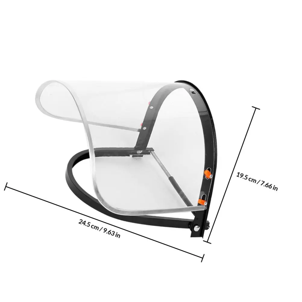 Hard Hat Face Shield Clear Transparent Anti Splash Protective Visor for Grinding Polishing Cutting