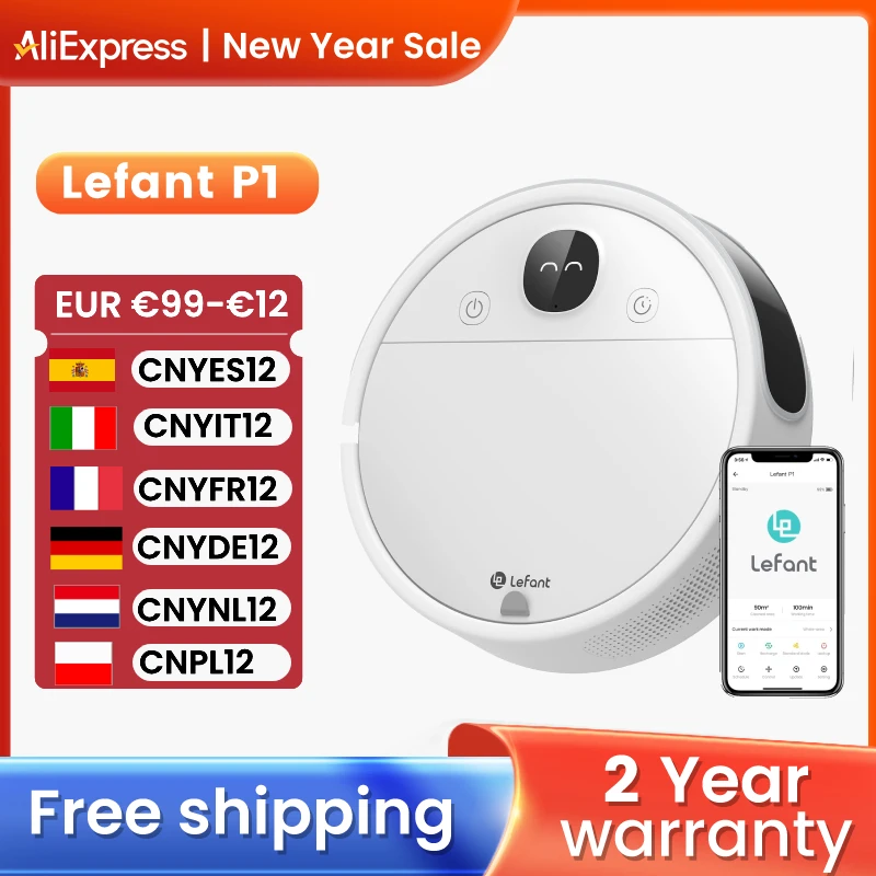 Lefant P1 Robot Vacuum Cleaner With Camera,5500Pa Suction, Alexa Voice Control APP night vision Ideal for Pet Hair Hard Floor