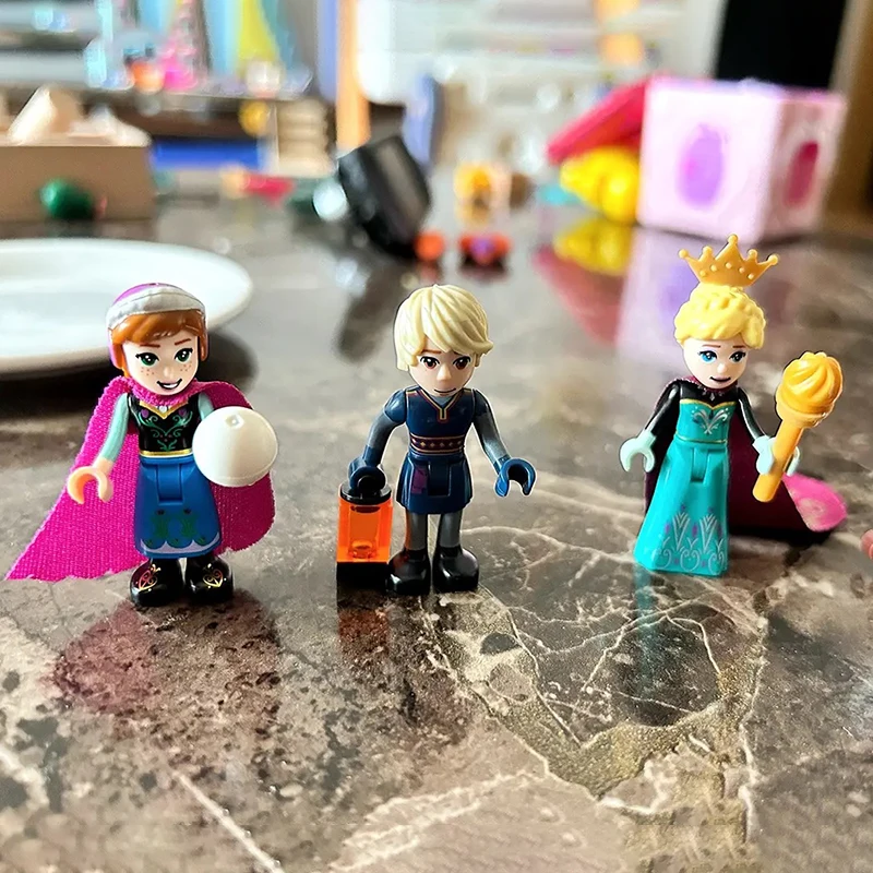 5pcs/set Disney FROZEN Series Princess Elsa Mini Figma 66006-66010 Building Blocks Model Toys for Children