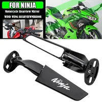 Para Kawasaki NINJA 125 250 300 NINJA400 NINJA500 NINJA650 motocicleta CNC espejo retrovisor de ala fija, espejo retrovisor de motocicleta