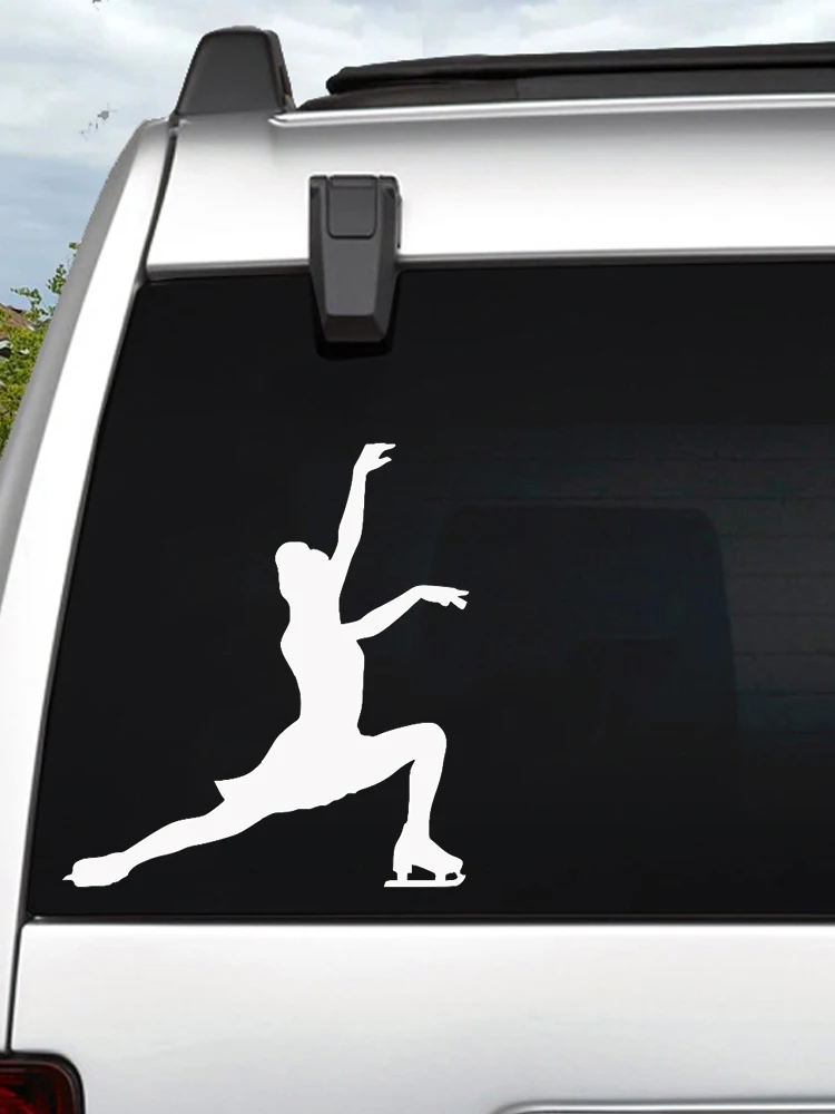 Figure Skater Interesting Car Stickers Motorcycle Decal Waterproof Windshield Auto Accessories #S90197