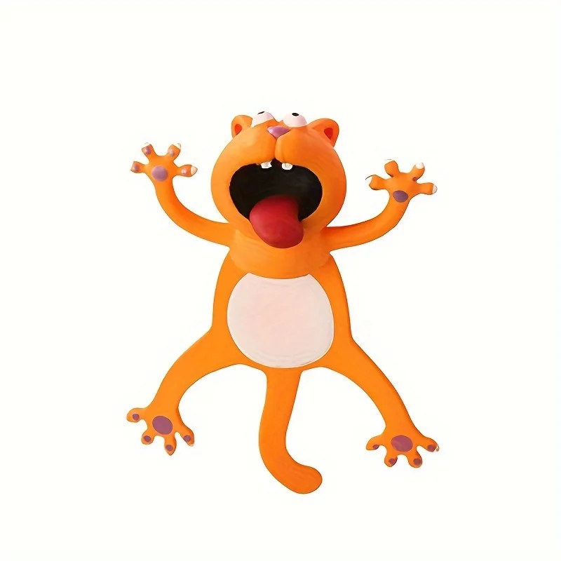 1 Pc 3D Stereoscopic Animal Bookmark Original PVC Creative Literary Creation Funny Cat Student Stationery Reading Aid