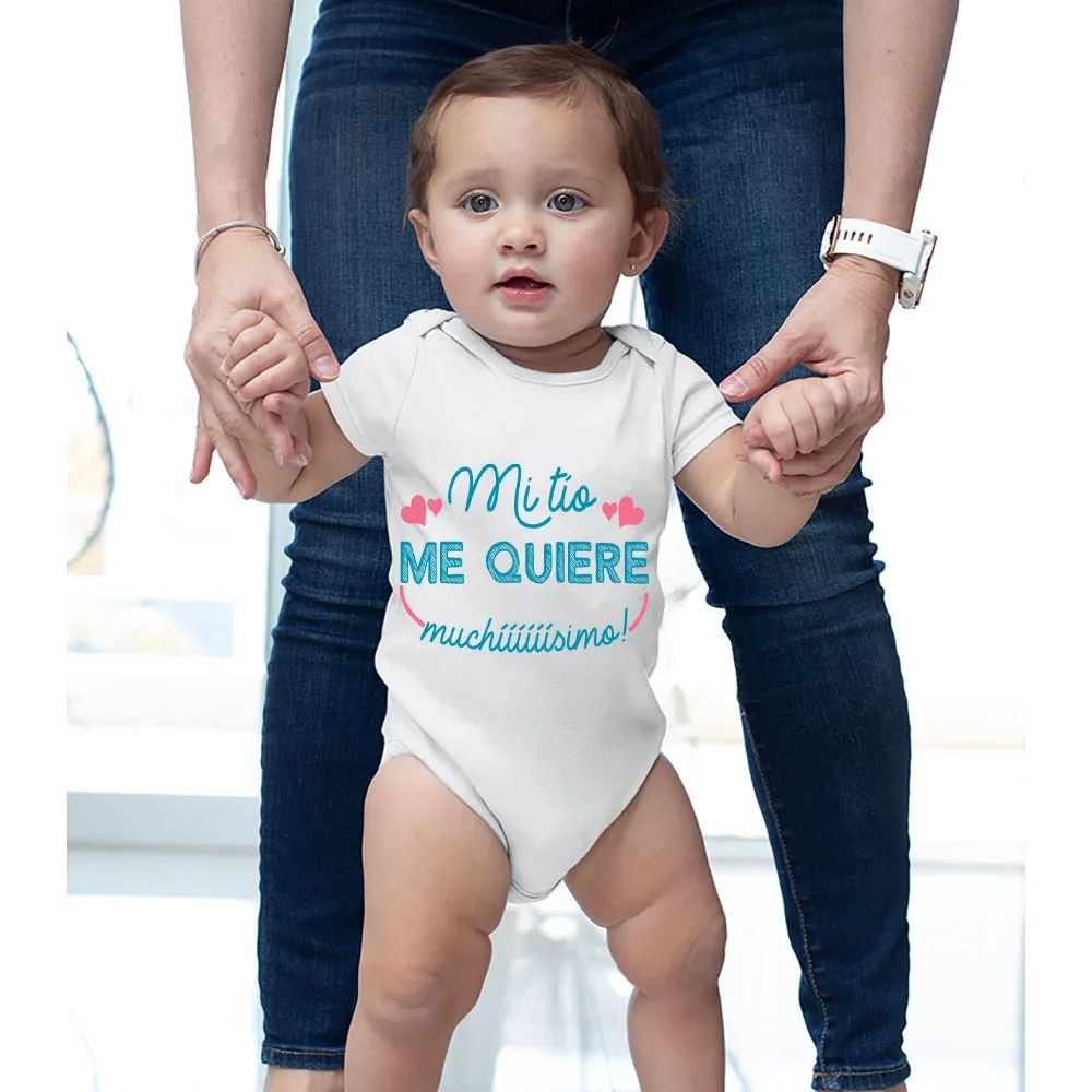 Baby Romper My Uncle Loves Me Very Much Print Baby Bodysuit Boys Girls Cute Clothes Toddler Bodysuits Newbron Shower Gift