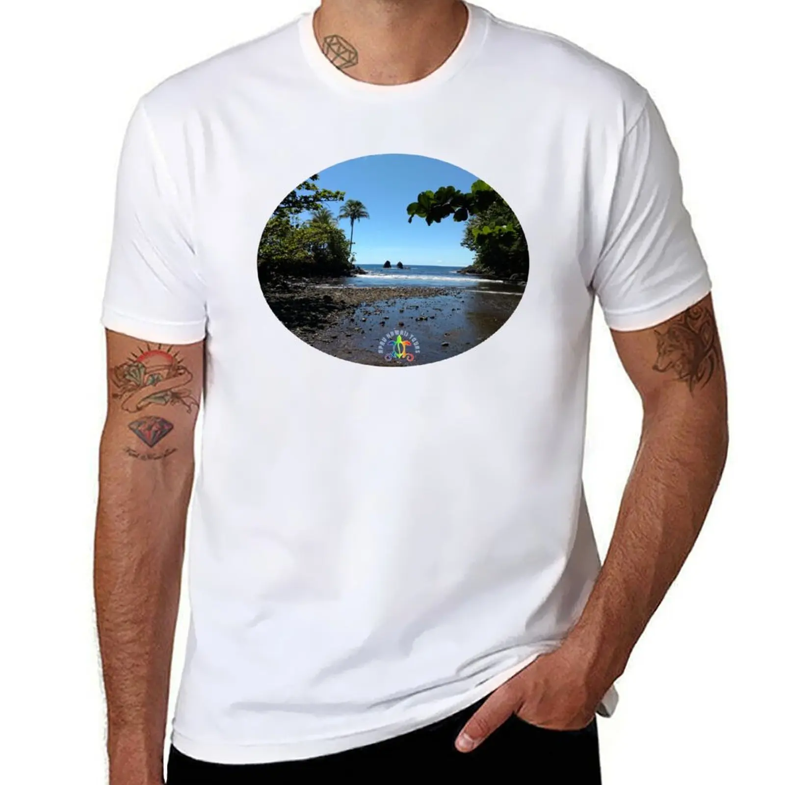 AHT - River At The Bottom Of The Donkey Trail T-Shirt mens graphic t shirts t shirts cotton 100% T-Shirt
