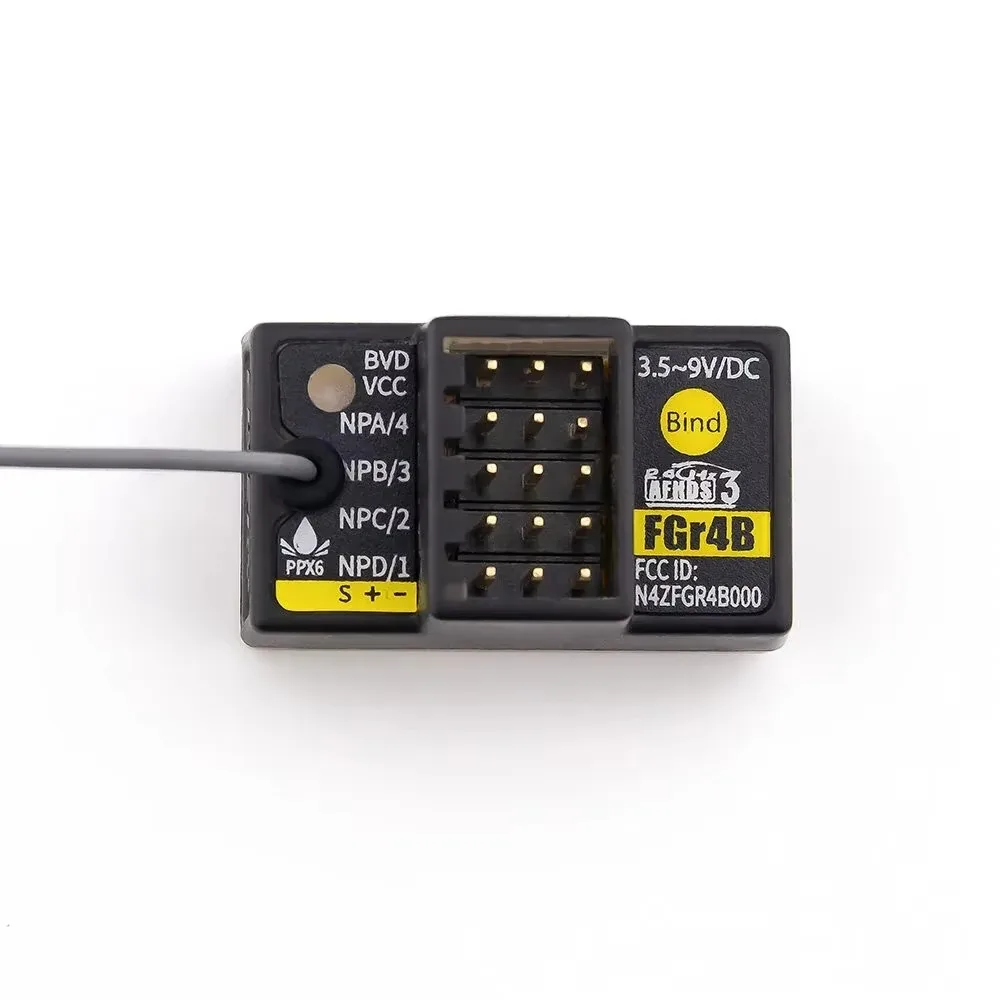 SmCpFlysky FGr4B AFHDS 3 2.4G Receiver, Durable 6.4g Design, Ideal For Off-Road RC Car And Speed Boat Builds