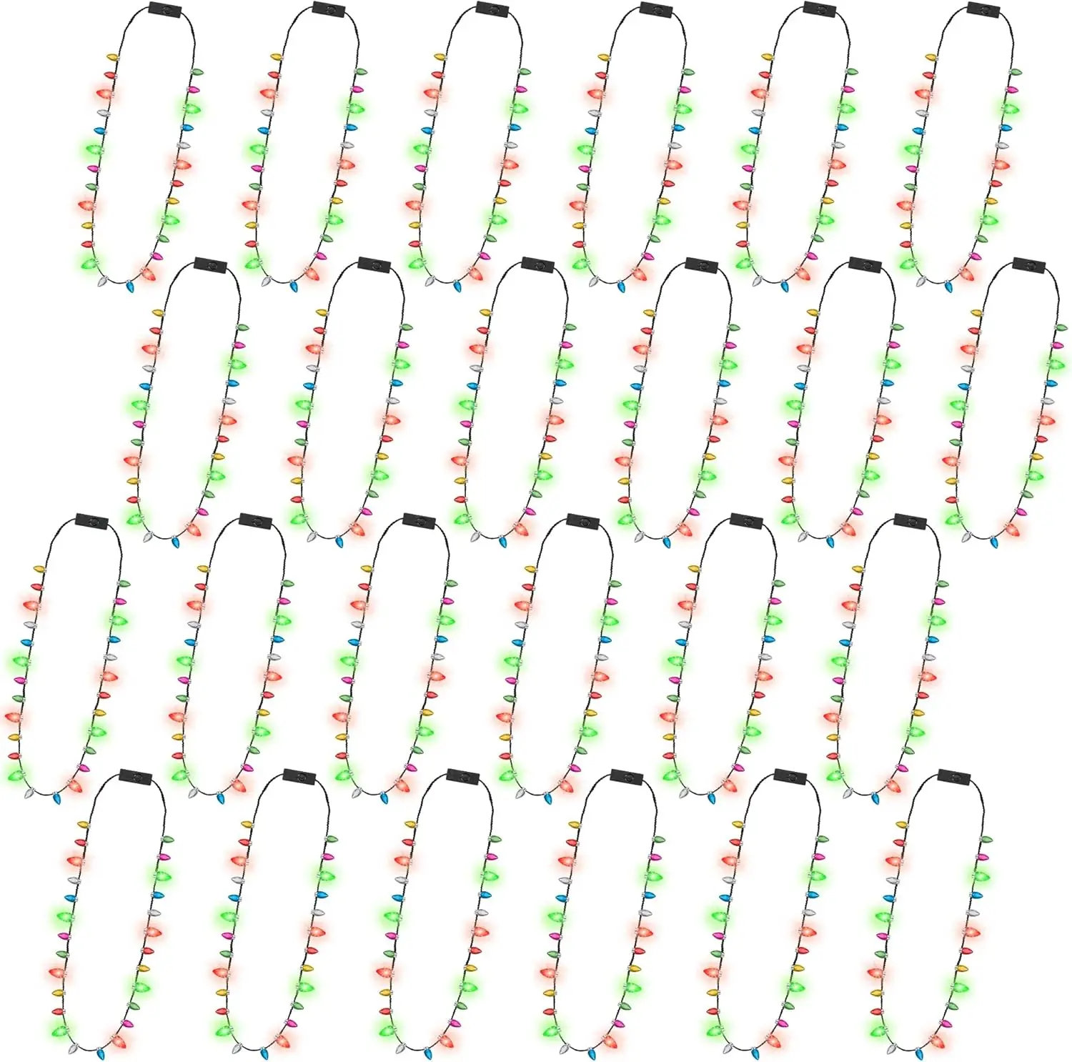 

Рождественское светящееся ожерелье Traplace, оптовая продажа светящихся рождественских ожерелий, рождественские аксессуары, новогодние огни с 3 режимами свечения и разноцветными огнями