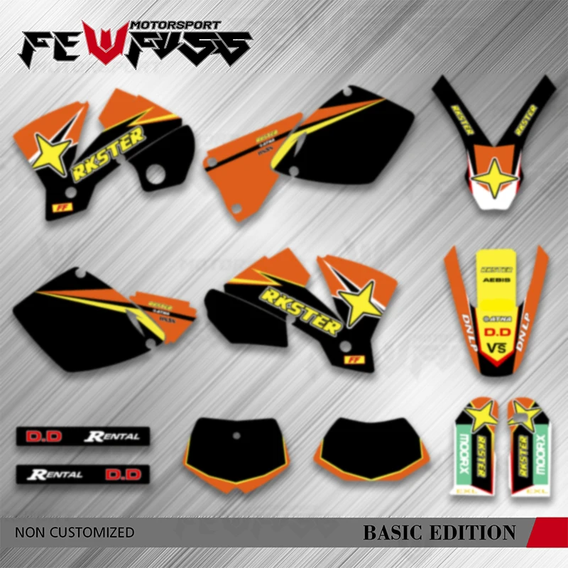

Наборы наклеек Fewfuss для KTM SX SXF EXC XCW 2001 2002, индивидуальный фон для мотоцикла, индивидуальная наклейка