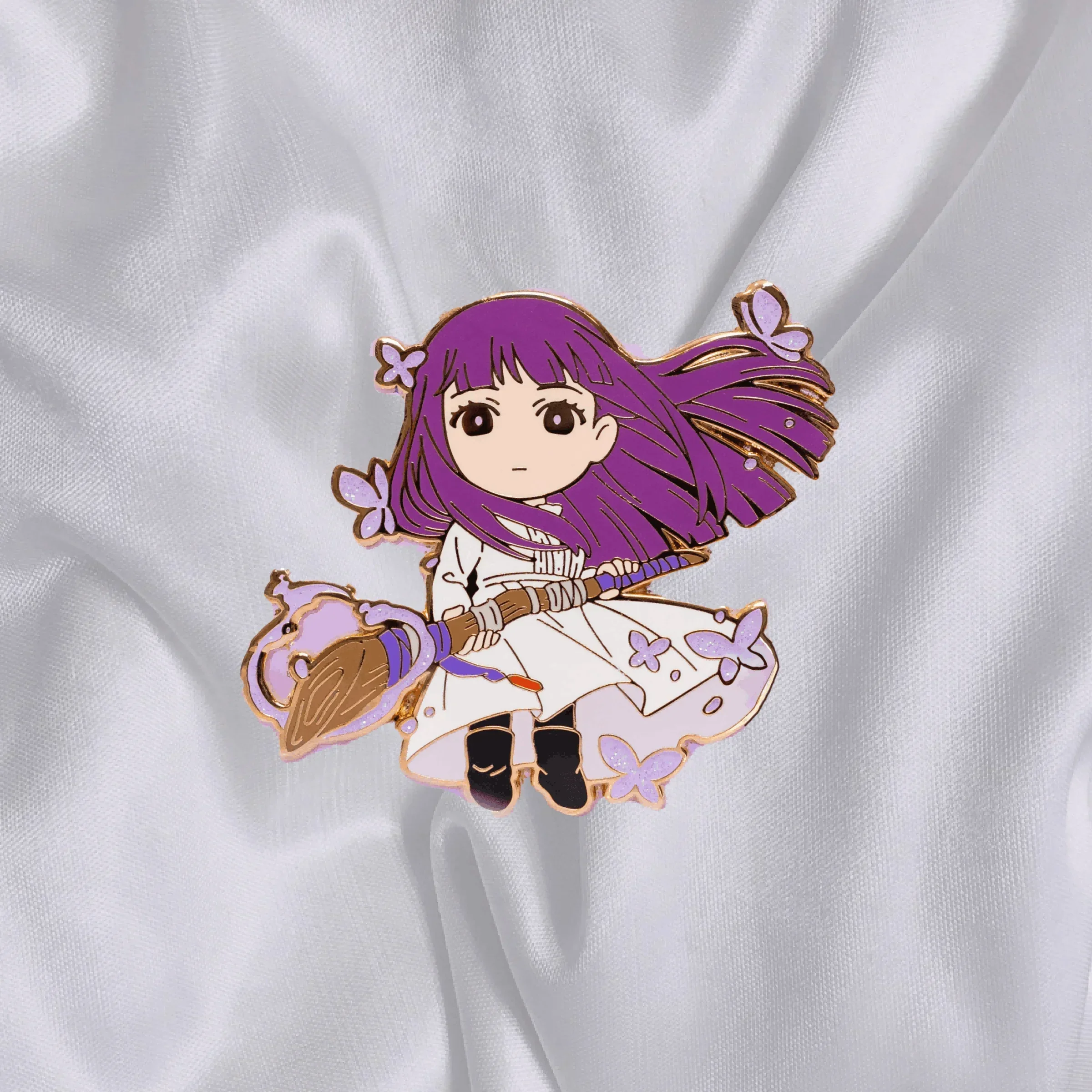 Pin esmaltado de helecho, anime, mago, Federen