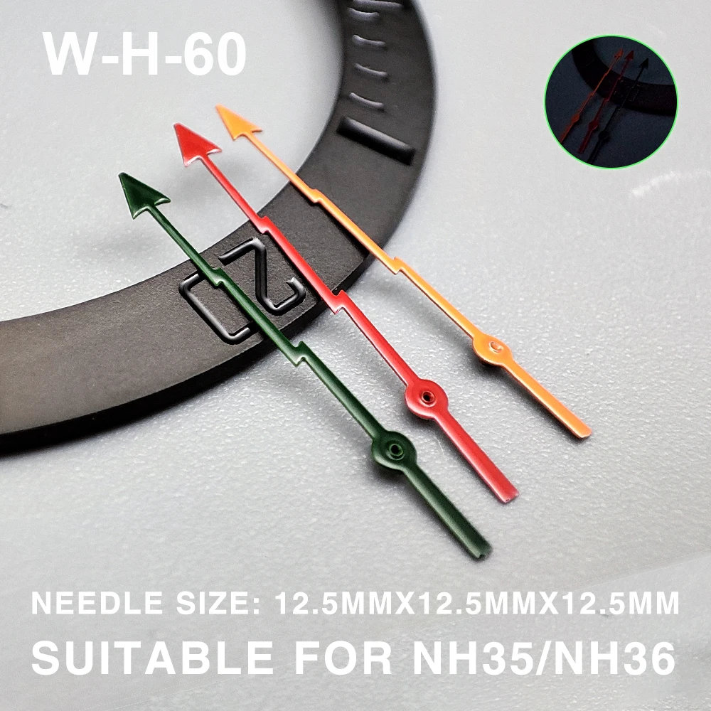 SUB/Date just Watch Hands Watch Needles Fit NH35/NH364R/7S Movement Green Luminous Watches Accessories