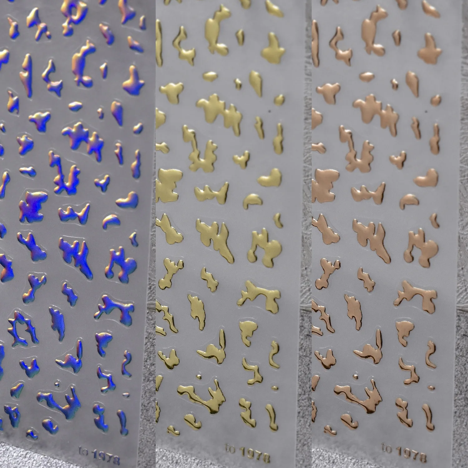 1 pezzo 5D stampa a caldo argento adesivo per nail art texture mucca adesivo autoadesivo per nail art decorativo di alta qualità