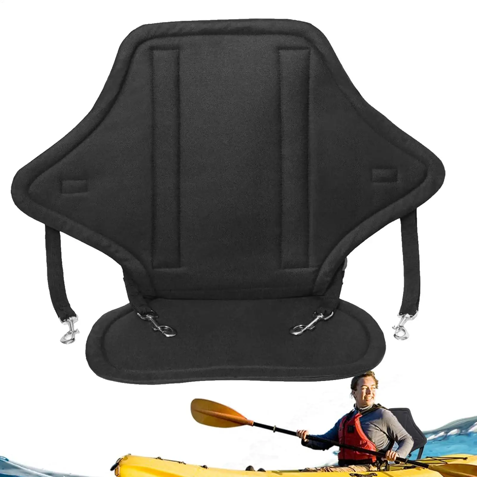

Kayak Seat Paddle Board Seat Adjustable Detachable Comfortable Chair with Storage Bag for Men Kids Women Equipment Boat Kayaking