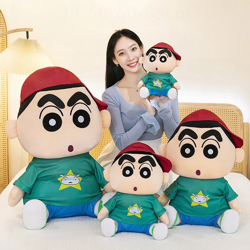 Kawaii الكرتون هوديي تلوين شين تشان ألعاب من نسيج مخملي محشوة دمية لطيف الاطفال عيد الميلاد هدية عيد الميلاد وسادة محبوب لينة للأطفال #1