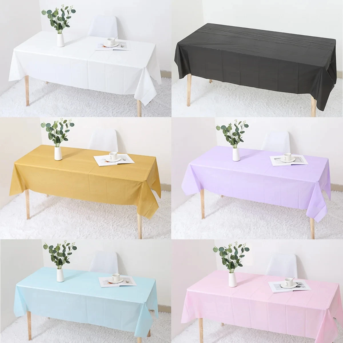 

New solid color party tablecloth for decorating birthday and wedding party tablecloths