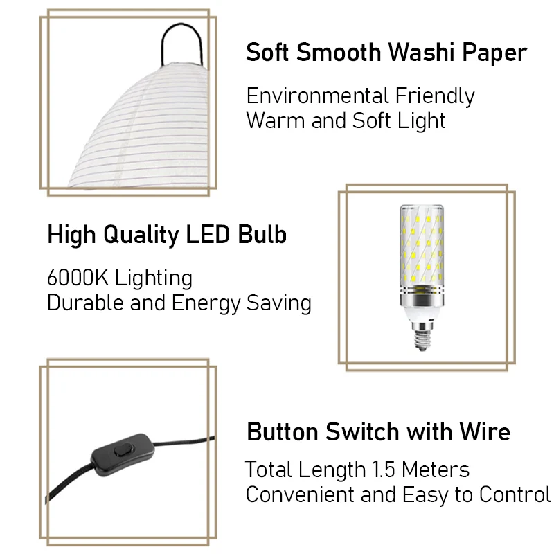 Japońska lampa podłogowa Wabi-sabi Tripod Rice Paper Lamp 3Color Dimming Standing Lamp Hotel Homestay Art Creative Decor Lamp