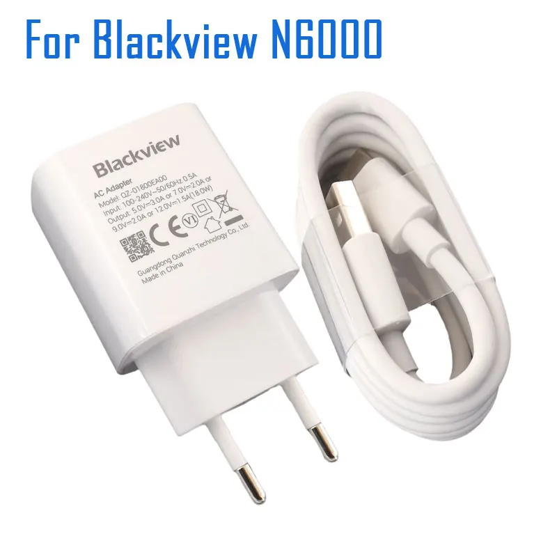 New Original Blackview N6000 Charger EU Plug Travel Adapter TPYE-C USB Cable Data Line For Blackview N6000 Smart Phone