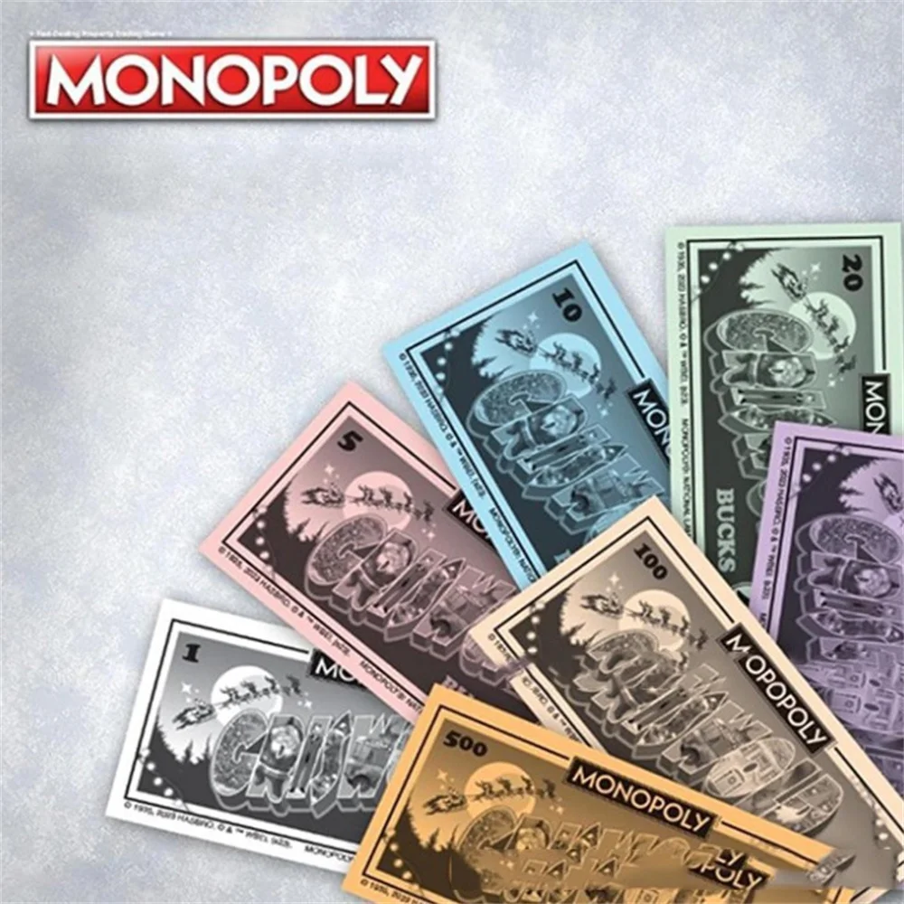 Christmas Monopoly Board Game Classic French, Russian, British, Arab, Spanish Chessboard Cards Are Easy To Carry