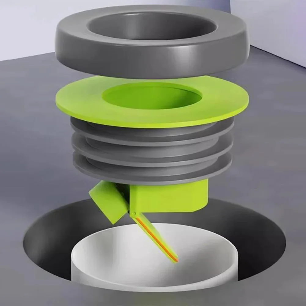 Leak Proof Toilet Flange Sealing Ring with Backflow Proof Check Valve Suitable for 100 110mm PVC Pipe Plumbing Systems