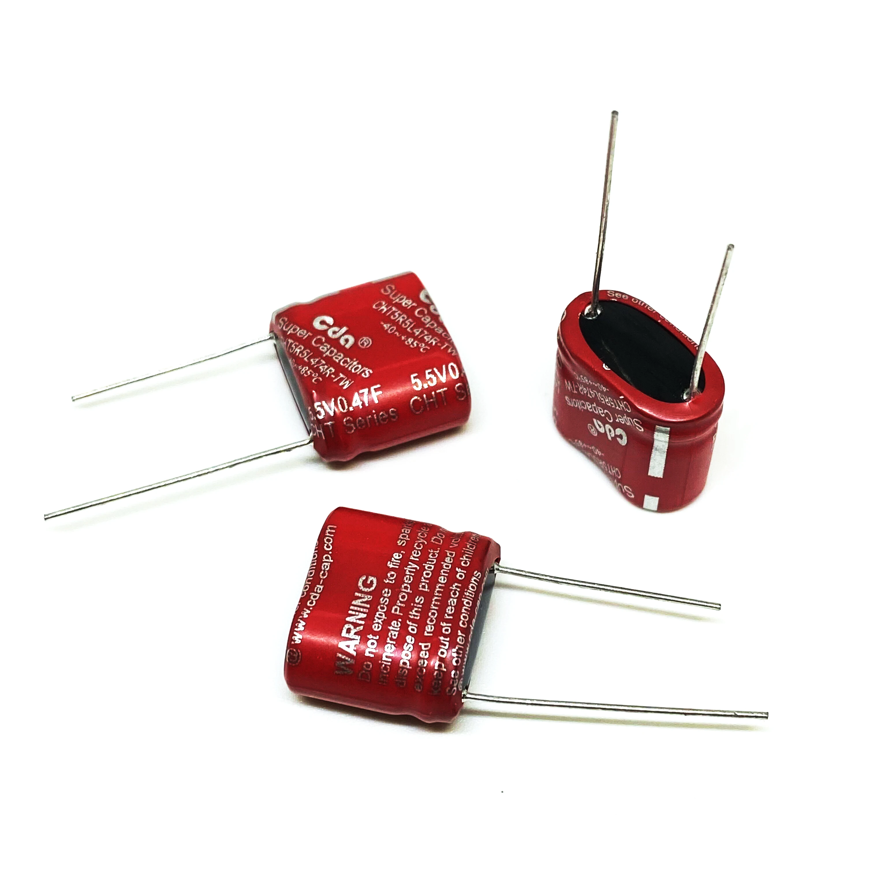 Capacitores super cda 5.5v 0.47f CHT-5R5L474R-TWQ farrah supercapacitores