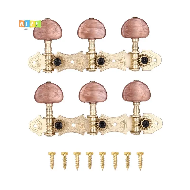 Chevilles de réglage de cordes de guitare classique A12E-gauche droite, têtes de Machine, touches de réglage 3L3R, accessoires de guitare professionnels
