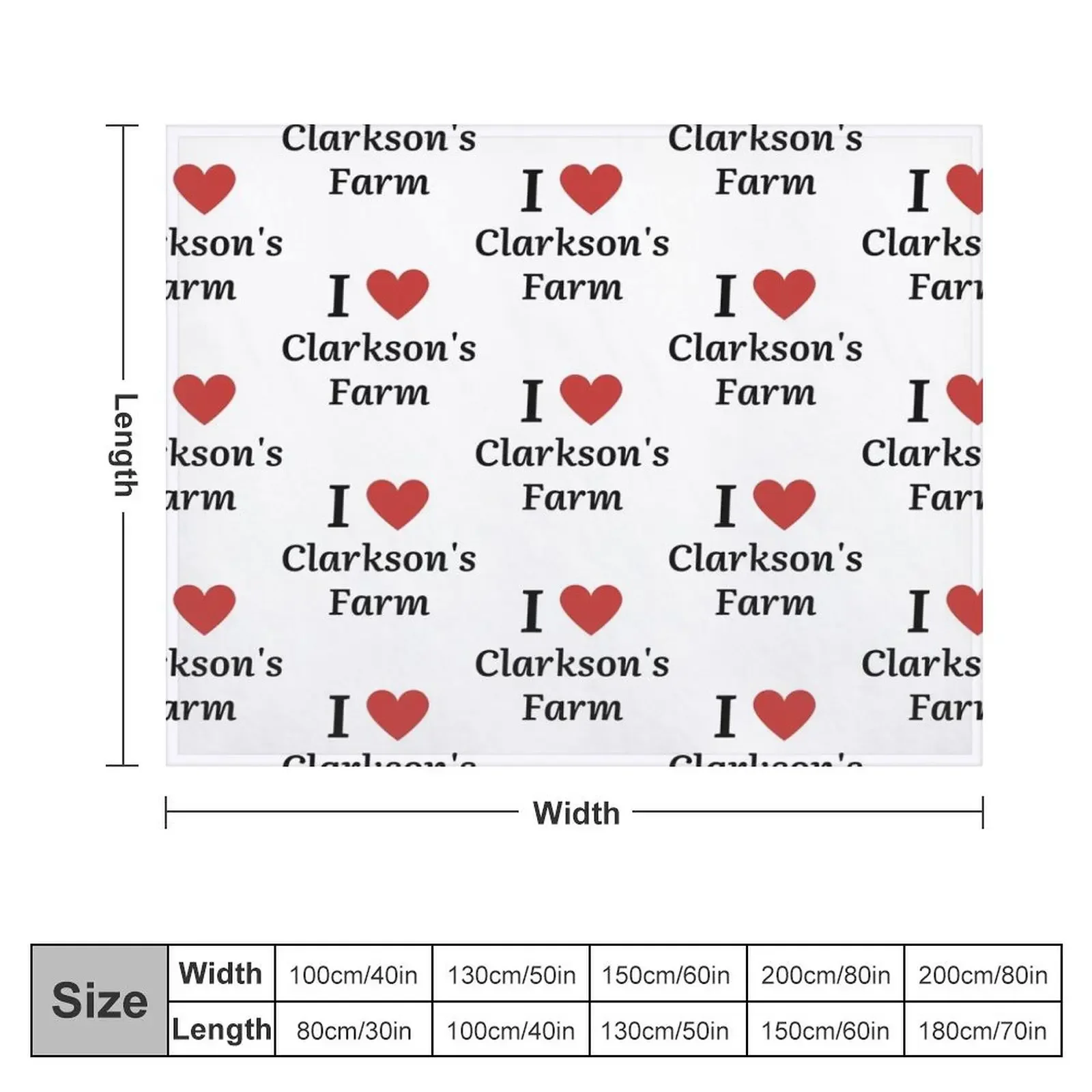 I Love Clarkson_s Farm Throw Blanket Multi-Purpose Soft Beds Luxury Designer Furrys Blankets