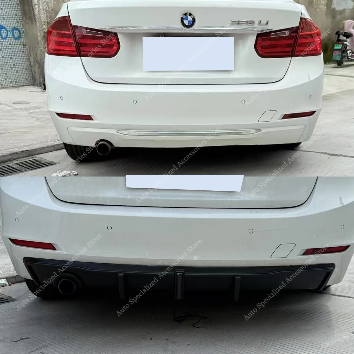 Fit For BMW F30 2012-2015 Pre-Lci Non M Sport MP ABS Rear Bumper Diffuser Valance Lip Covers 318i 318d 320i 320d Basic Bodykits