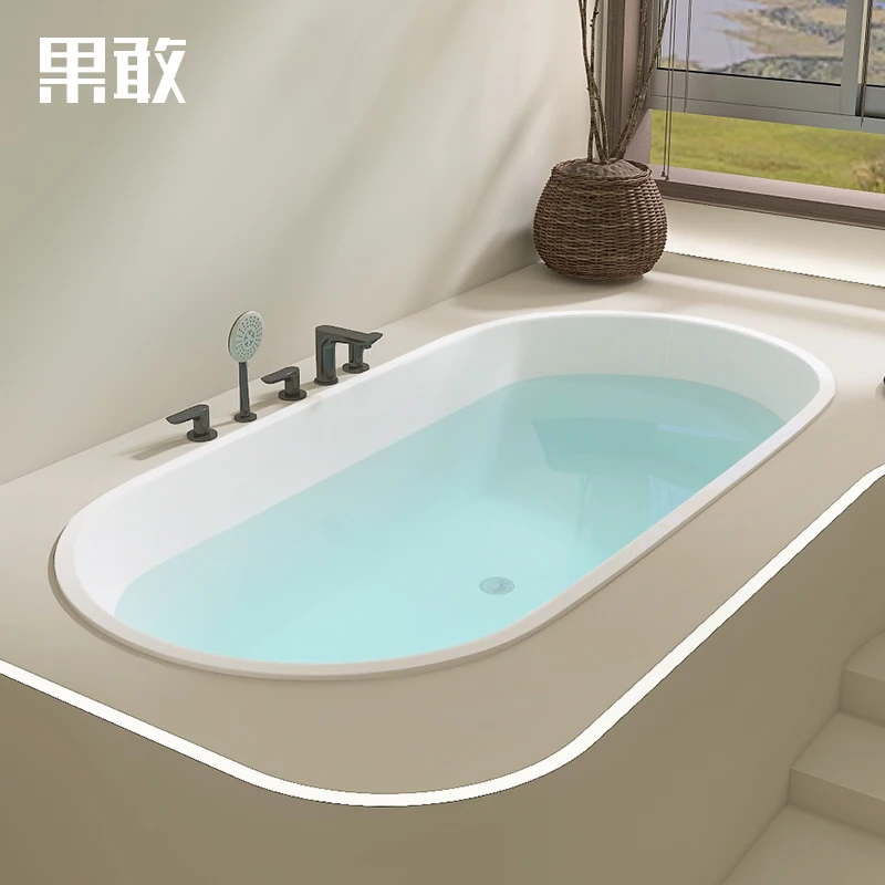 

Embedded home insulation oval deep small apartment 1.2-1 meters homestay designer hotel bathtub