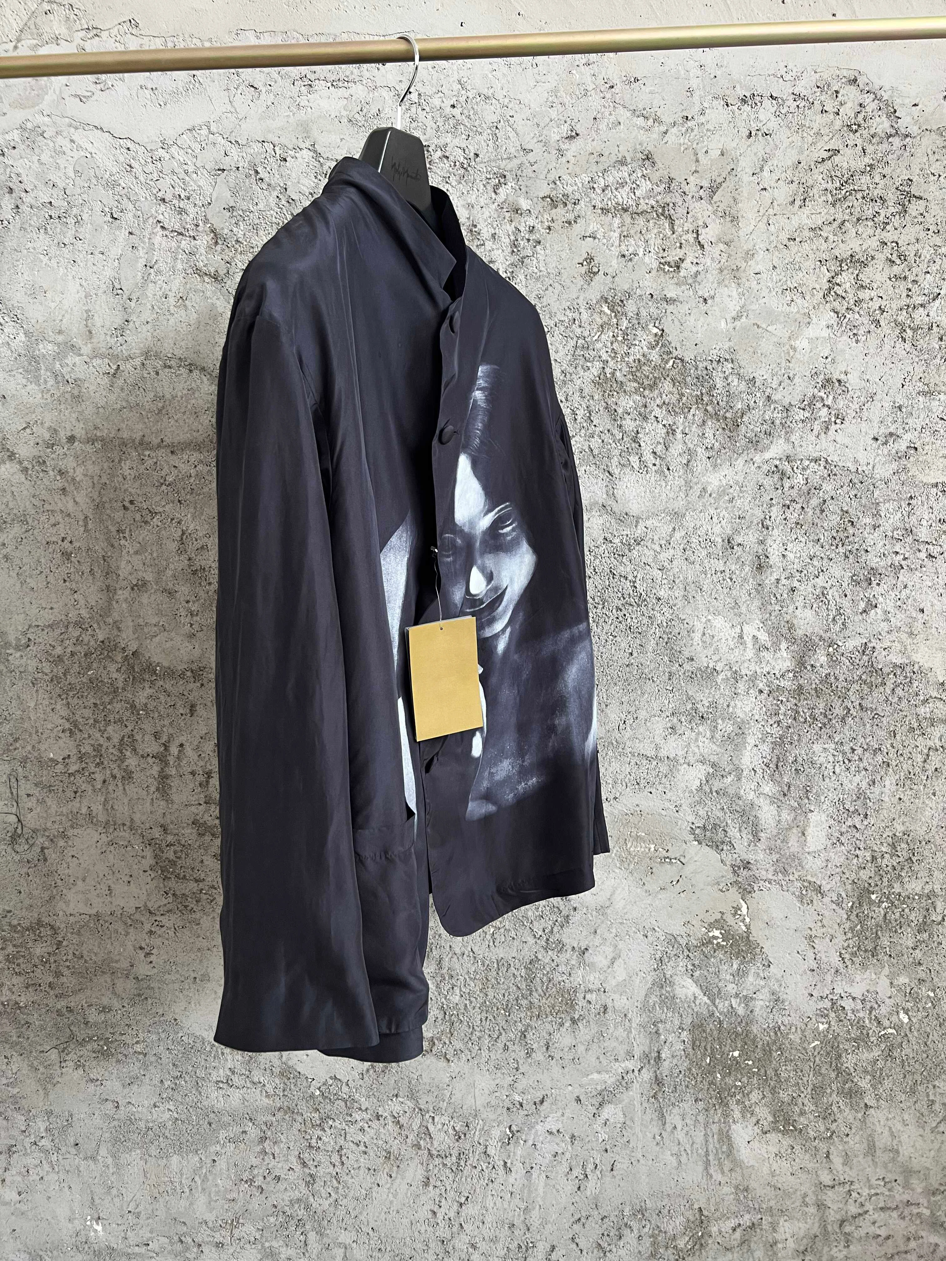 TOP-YAMAMOTO silk printed jacket Black beauty portrait suit Tokyo