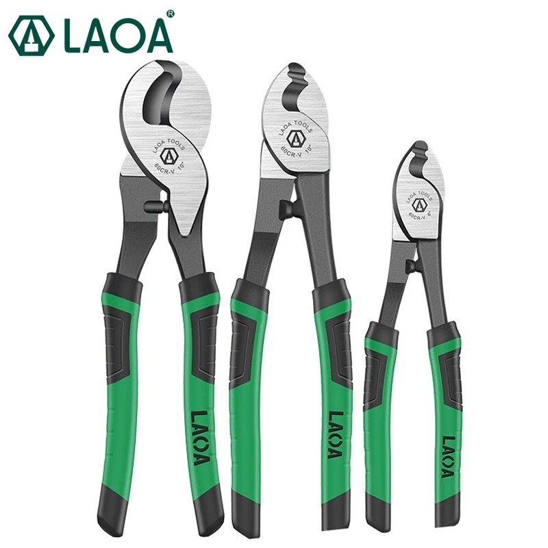 LAOA Multifunction Cable Cutter Wire Strippers CR-V Electrical Cutting Tool 6inch 8inch 10inch Cable Shear Pliers