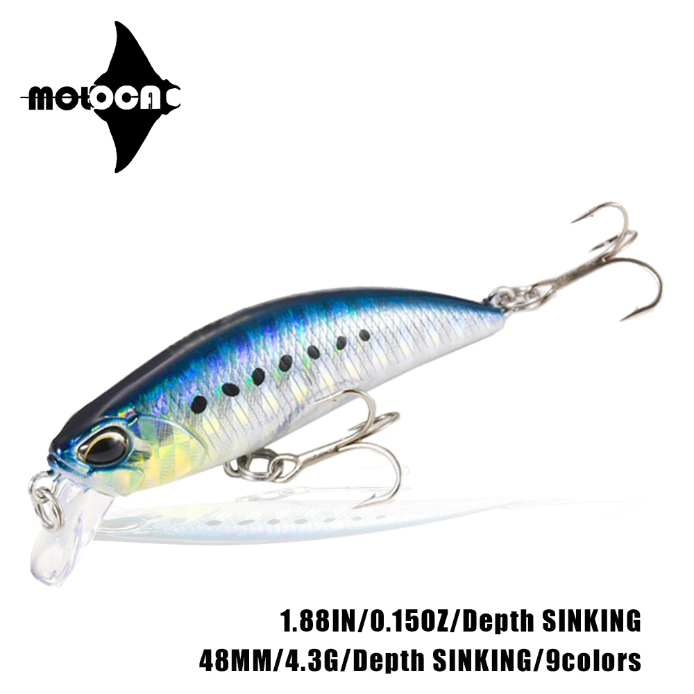 

2022 Fishing Lure Minnow 48mm 4.3g Sinking Small Mino Peche Accessoire Leurre Brochet Isca Artificial Angeln Zubehor Equipment