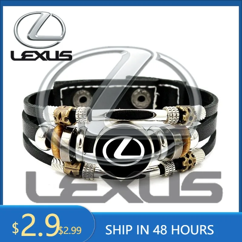 

Горячая новинка 2026: Ретро-наклейка на автомобиль, регулируемый кожаный браслет ручной работы с логотипом автомобиля, двусторонний, на шнурке, для Lexus ES200 ES300 GS250 GS300 IS30
