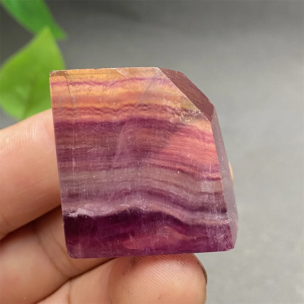 Natural Gem Fluorite Geometric Polyhedron Hand Polished Home Decoration