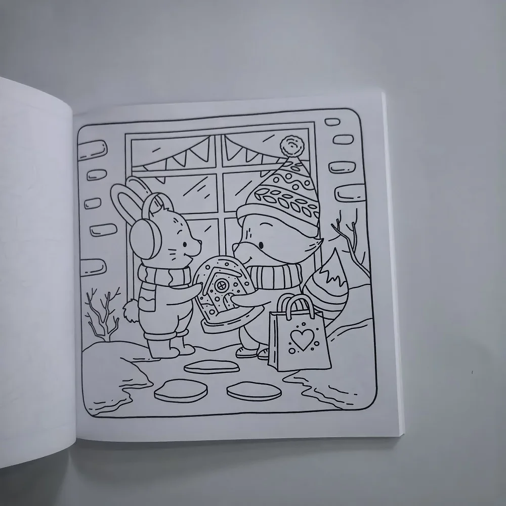 Christmas Hygge Cute & Cozy Coloring Book for Adults Drawing Perfect Gift Party and Birthday - view 3