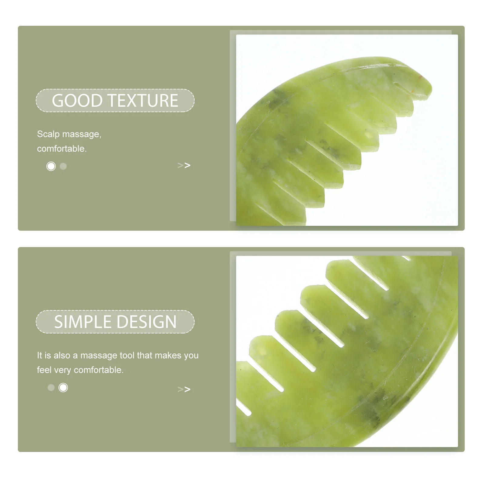 

Creative Jade Massage Comb for Scalp and Body Acupoints Handheld Massager Tool Smooth Non-Scratch Relaxing Comfortable Family