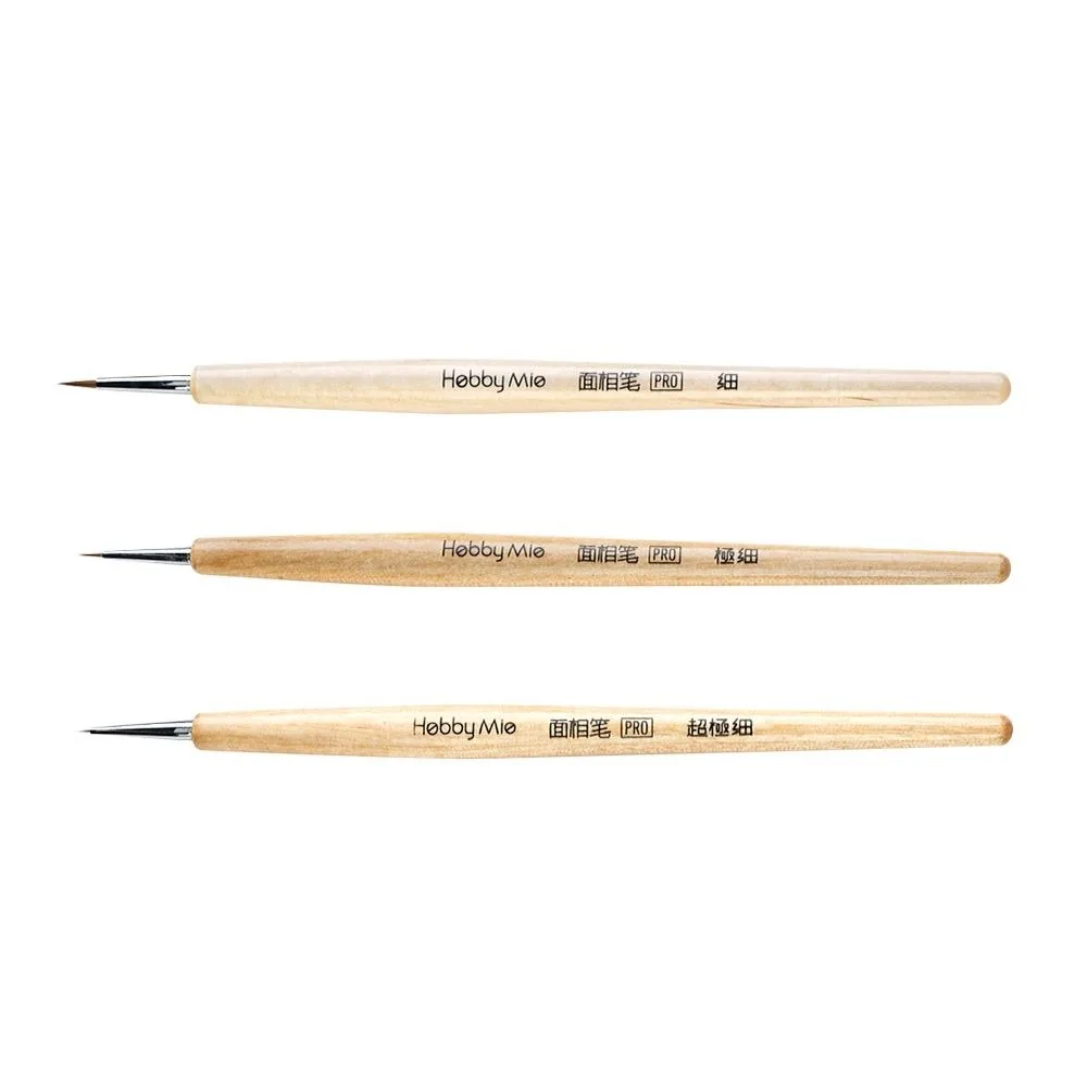 Hobby Mio Pro Model Detail Face Painting Brushes Fijn/Extra Fijn/Ultra Fijn Puntig voor Gunpla-modellen Figuur Verweerverven