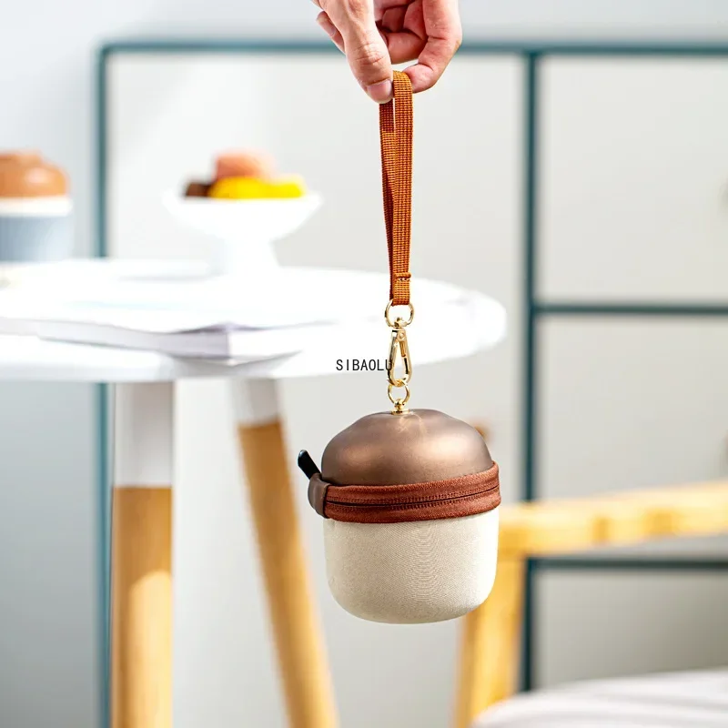 طقم شاي للسفر على الطراز الياباني، وعاء، كوب مكتب محمول، طقم Kuai Ke صيني بسيط