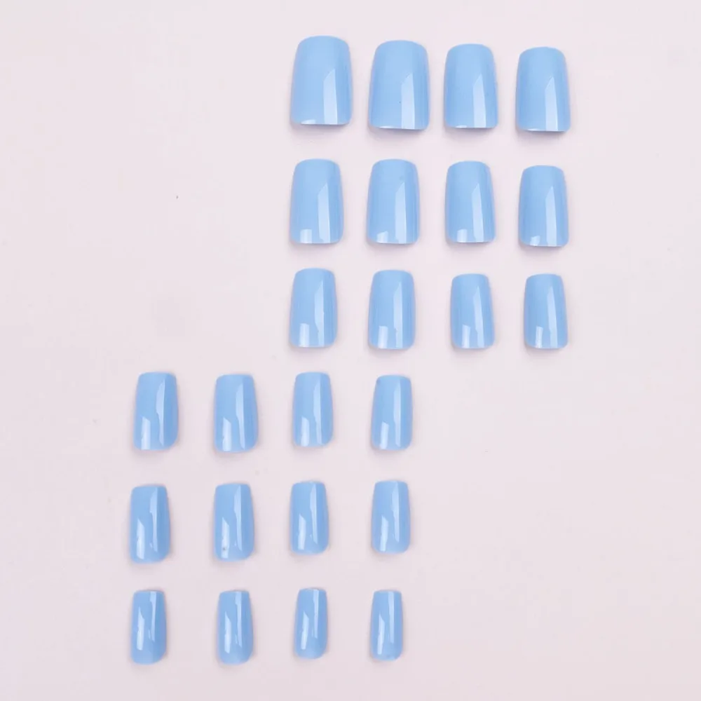 أظافر صناعية فرنسية قابلة للفصل يمكن ارتداؤها، غطاء كامل برأس مربع، اضغط على أطراف الأظافر للنساء #3
