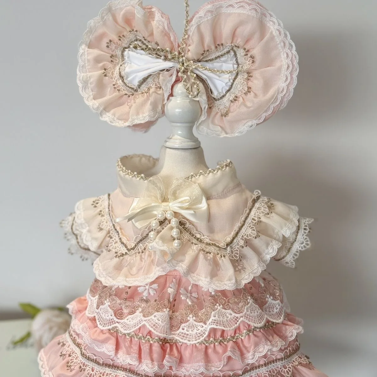 10cm 15cm 20cm 40cm 면 인형 옷, 핑크 색상 50-55cm 리본 인형 드레스 무료 배송